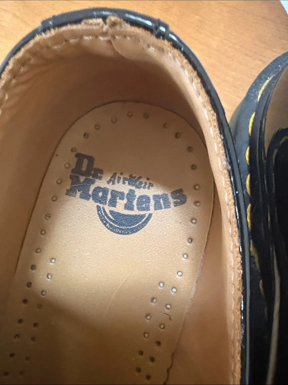 Dr. Martens Black Patent Platform Lace-Up Shoes